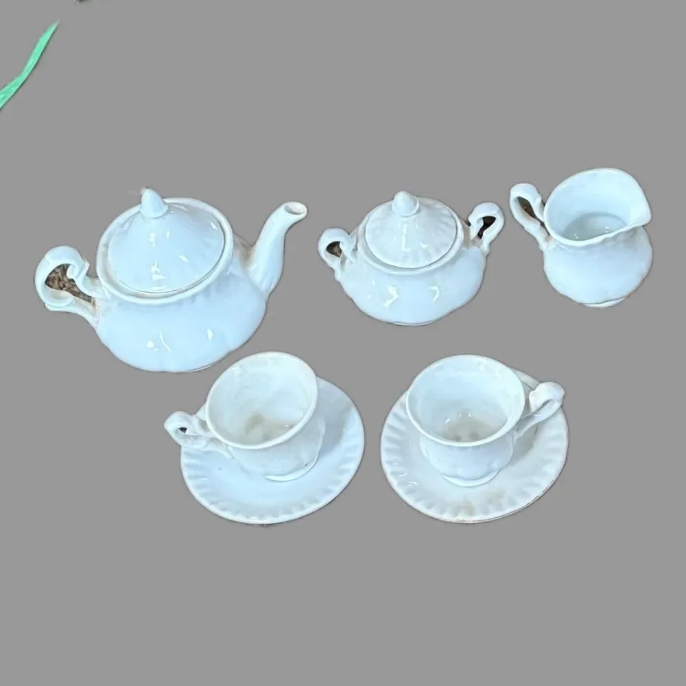 Vintage Mini Porcelain Tea Set for Kids | Adorable‎ & Playful